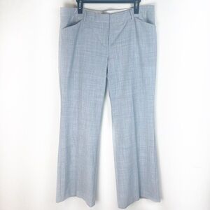 Express Wide Leg Editor Dress Pants 14 Light Grey Stretch Office Career Business